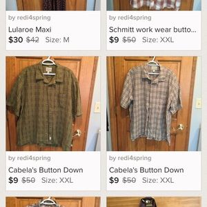 Four men’s shirts for Liz.